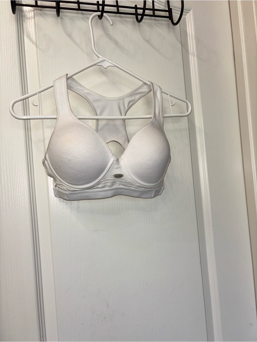 Everyday White Racerback Molded Sports Bra with Padding